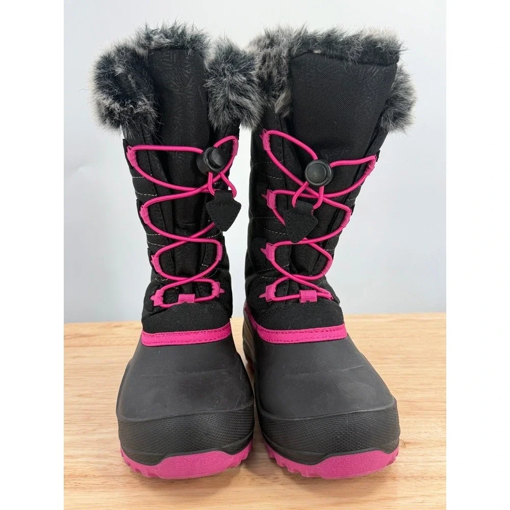 Kamik Snowangel Kids Insulated Snow Boots Waterproof Bungee Lace Cold Weather 4M